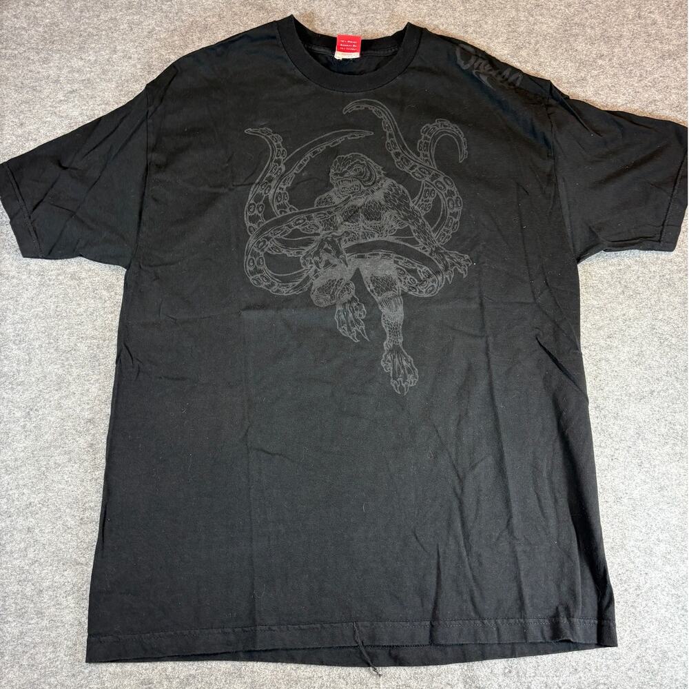 Vintage 90s Oneill Shirt Mens XL Black Octopus AOP Grunge Surf Skate Streetwear